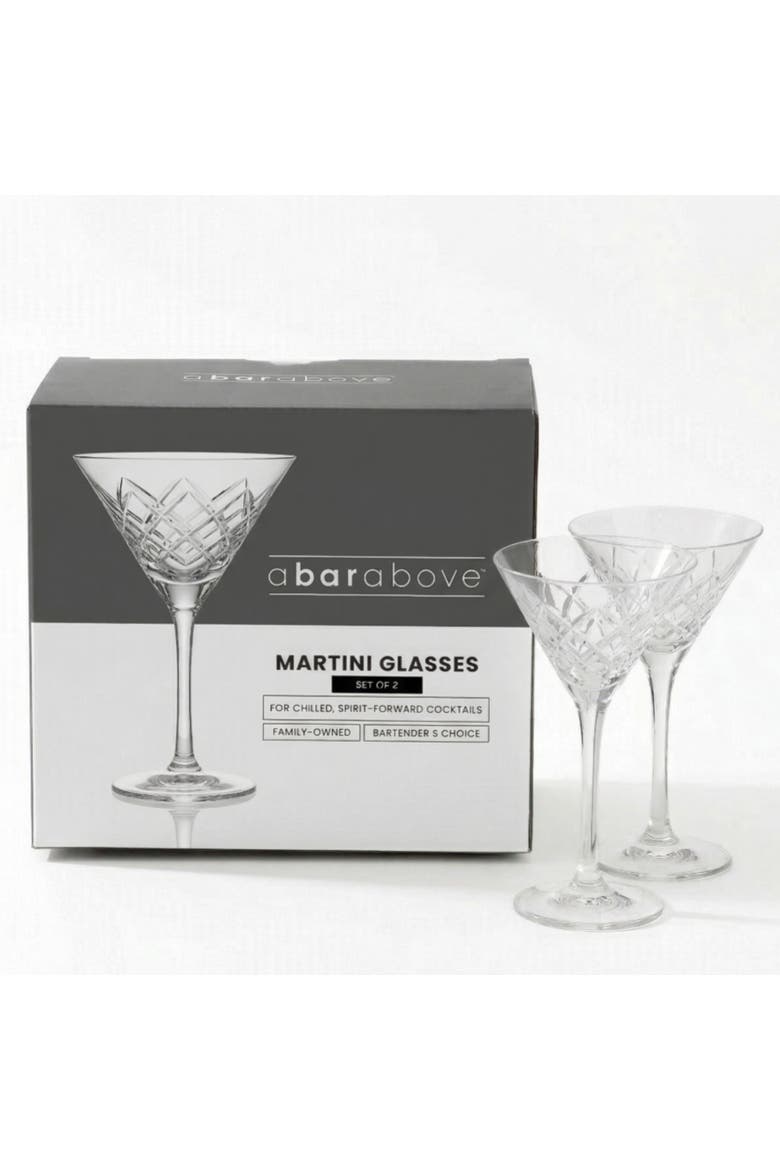 Diamond Cut Martini Glass, Main, color, Clear