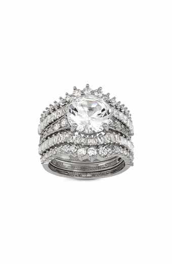 FZN Set of 5 Sterling Silver Stackable Rings