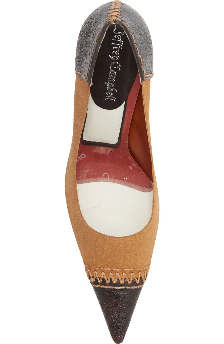 Jeffrey Campbell Ardyn Stiletto Pump, Alternate, color, Tan Suede Brown