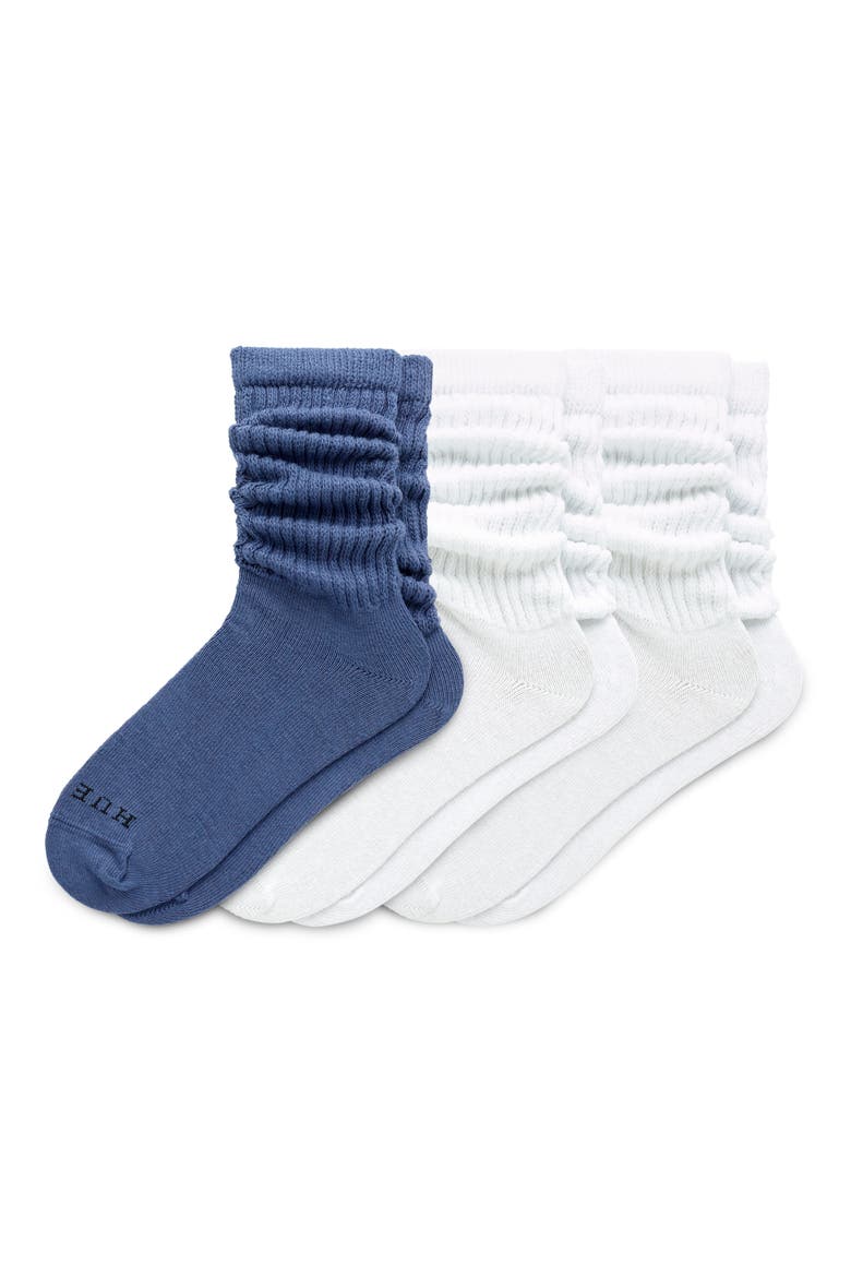3-Pack Slouch Socks, Main, color, DENIM PACK