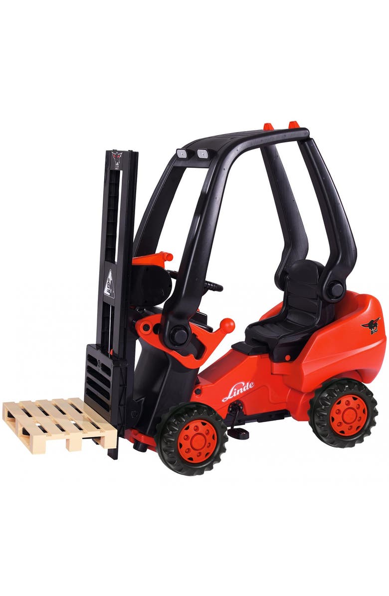 BIG Linde Forklift Pedal Ride On, Warehouse & Farm Toy Vehicle, Main, color, Multicolored