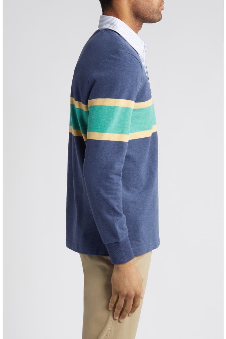 Long Sleeve Rugby Polo, Alternate, color, NAVY MULTI
