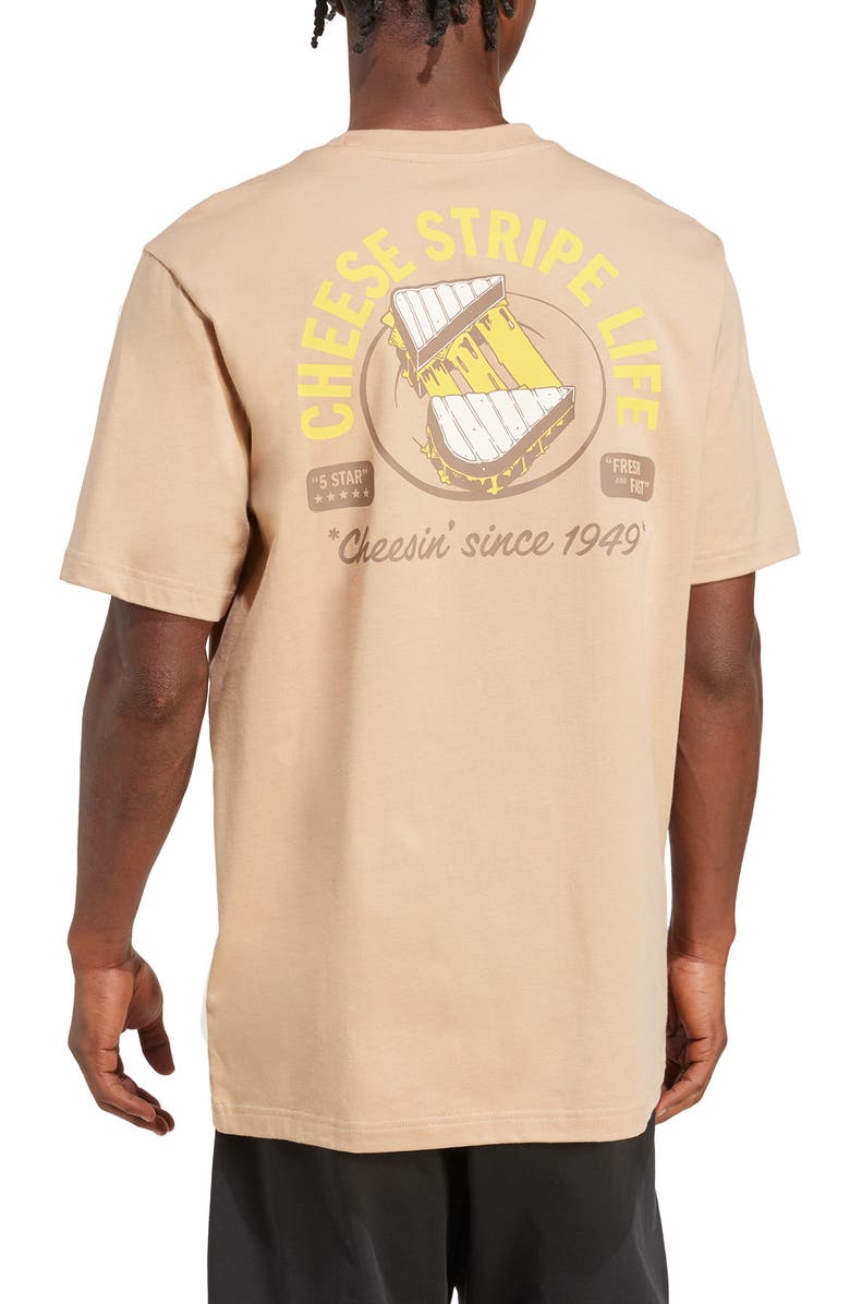 adidas Grilled Cheese Cotton Graphic T-Shirt, Alternate, color, Warm Sandstone