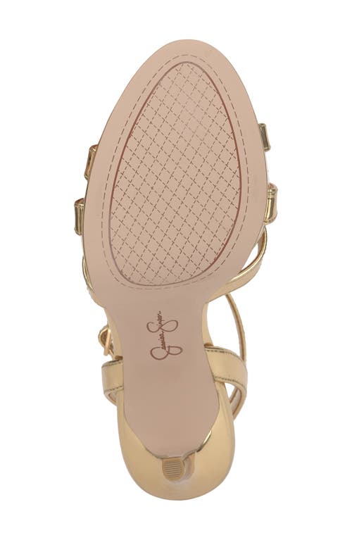 Jessica Simpson Sippete T-strap Platform Sandal In Gold