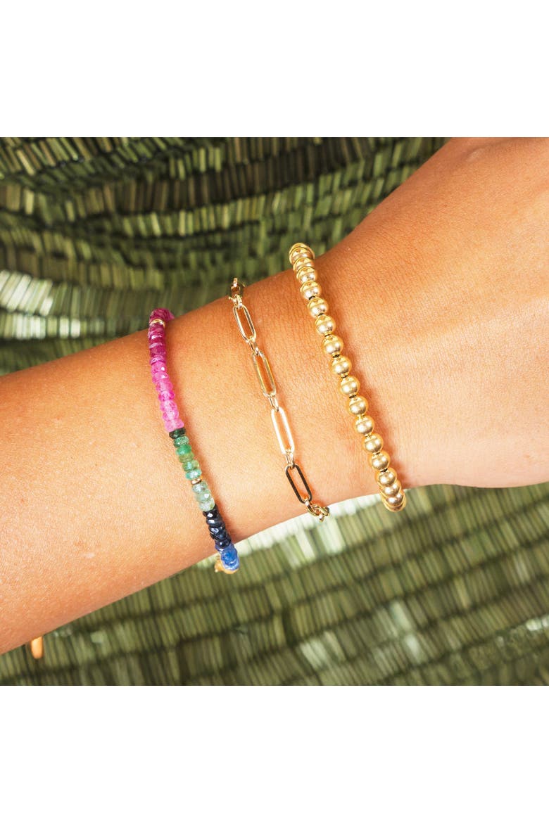Rainbow Gemstone Bead Bracelet, Alternate, color, Rainbow Gemstones