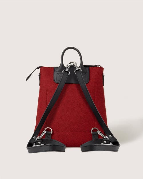 Graf & Lantz Graf Lantz Bedford Merino Wool Midi Backpack In Red