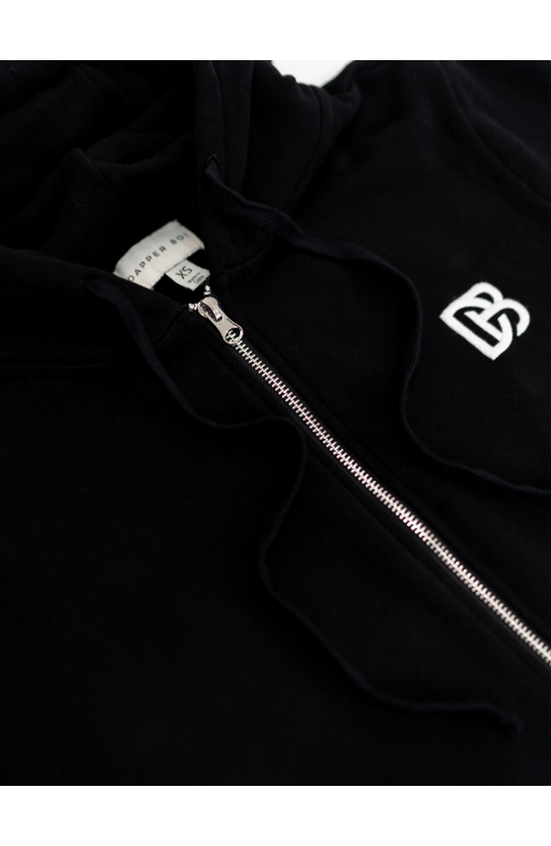 Dapper Boi Black Zip Hoodie, Alternate, color, 
