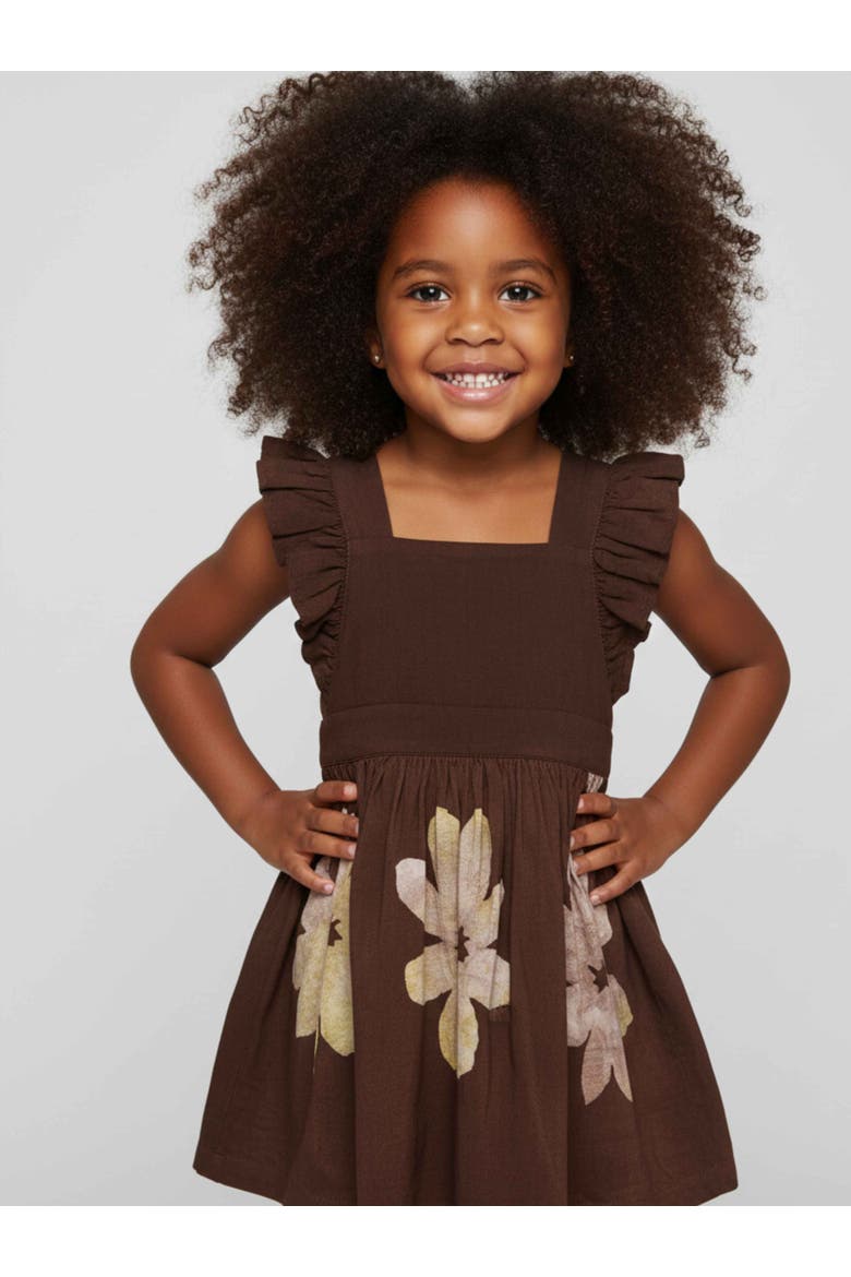 Kids Elisa Cotton Dress, Main, color, Brown