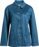 Anne Klein Faux Suede Five-Button Jacket