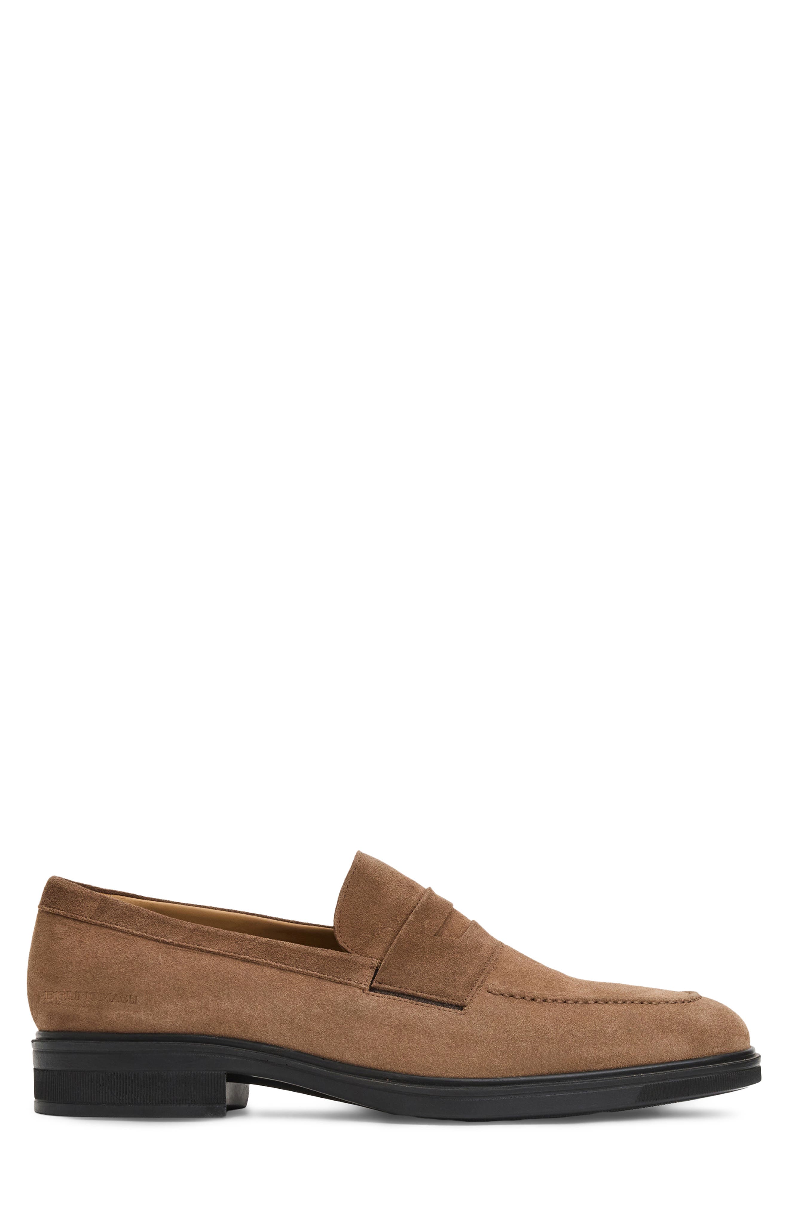 Quarrata Apron Toe Penny Loafer, Alternate, color, TOBACCO SUEDE