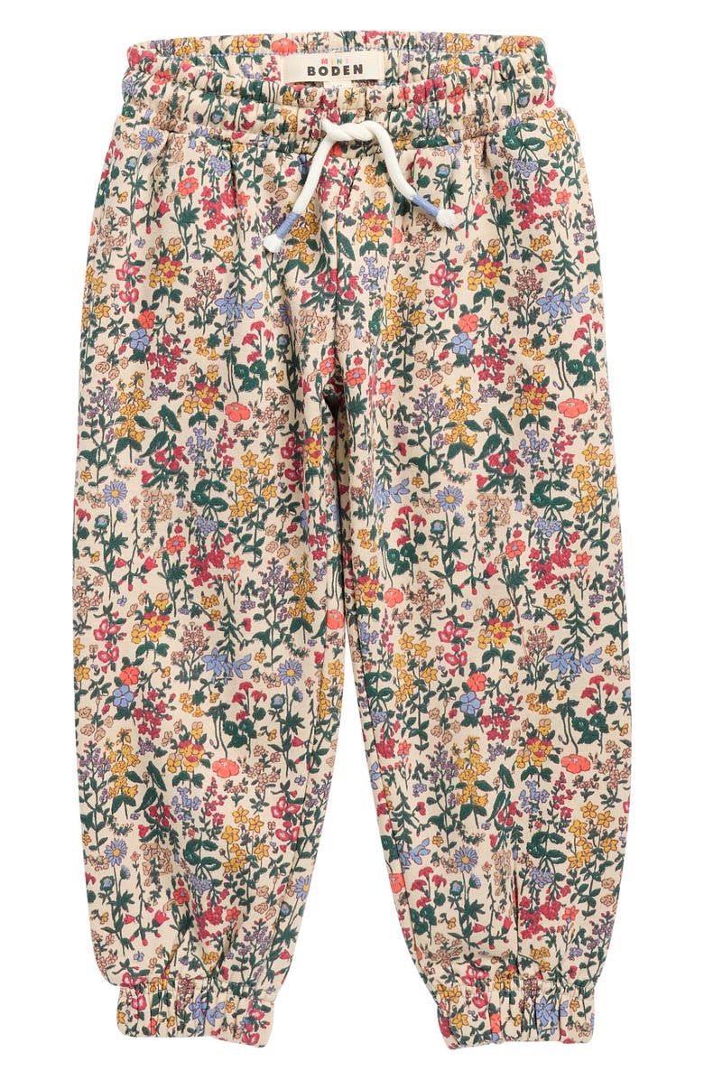 Mini Boden Kids' Graphic Joggers, Main, color, Ditsy Floral