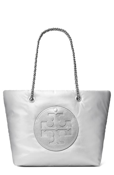 Ella Metallic Puffy Chain Tote