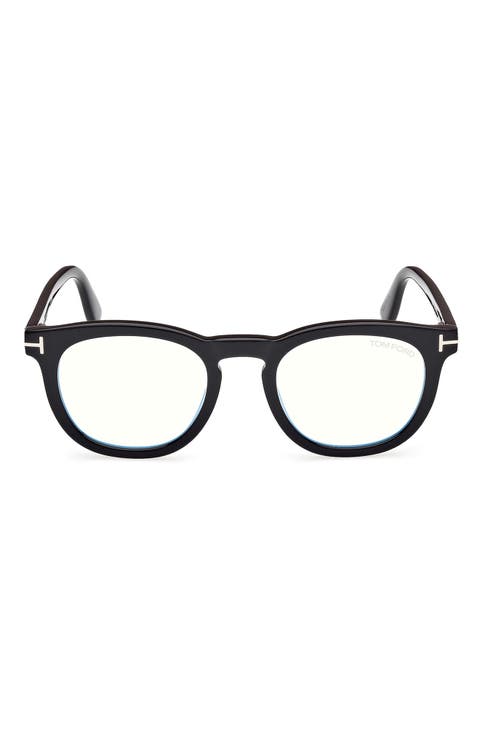50mm Small Round Blue Light Blocking Glasses