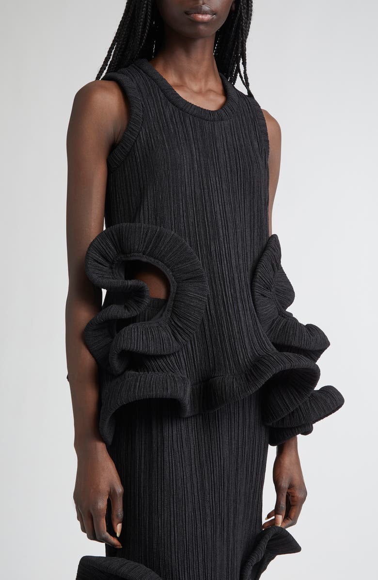 MELITTA BAUMEISTER Foam Ruffle Hole Pleated Top, Alternate, color,