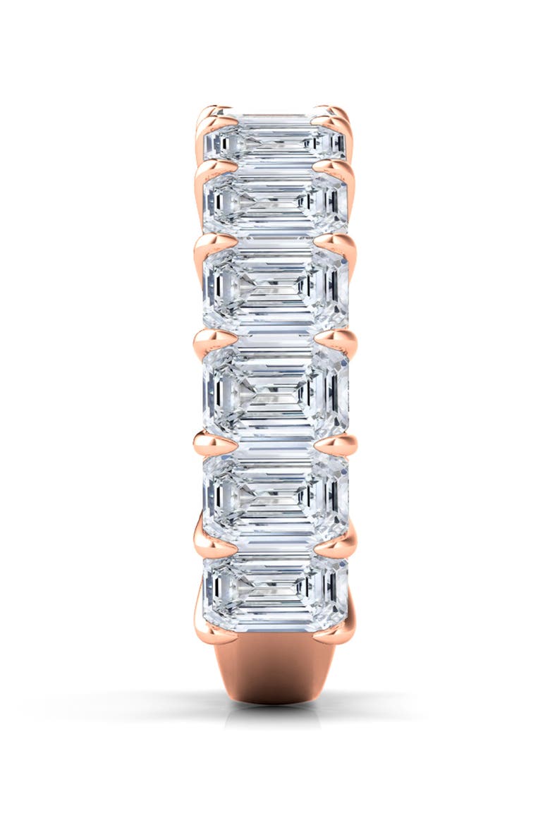Emerald Cut Lab Created Diamond Eternity Band, Alternate, color, ROSE GOLD