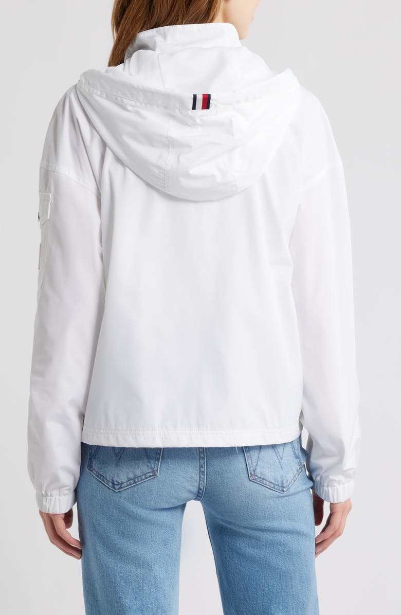 Tommy Hilfiger Hooded Windbreaker Jacket, Alternate, color, White