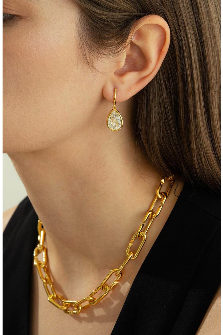 Sterling Silver 18k Gold Plated Kate Chain Necklace Dainty Modern, Alternate, color, Gold