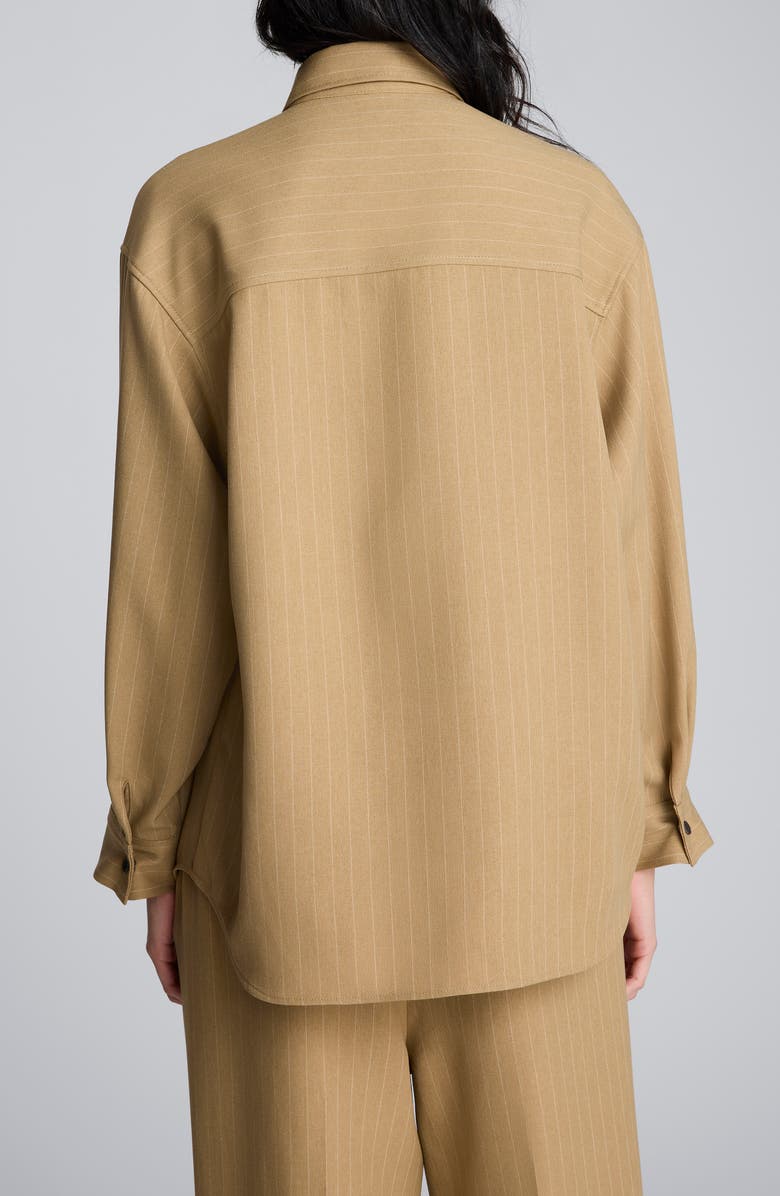 Kenneth Cole Drop Shoulder Boyfriend Shirt, Alternate, color, Amber Melange/ White