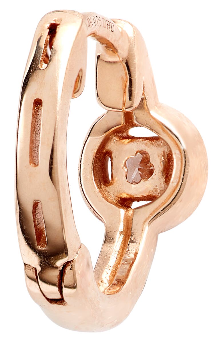 Dana Rebecca Designs Millie Ryan Bezeled Diamond Halo Huggie Earrings, Alternate, color,