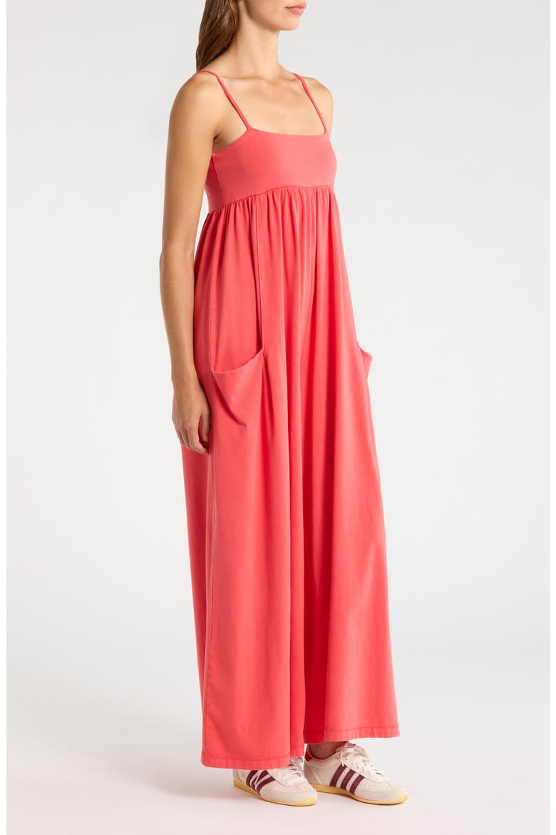 FP Movement Hot Shot Strappy Stretch Cotton Jumpsuit, Alternate, color, GRAPEFRUIT