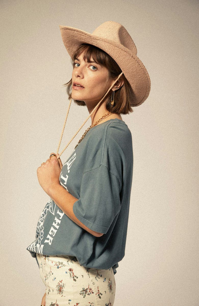 Brixton Austin Straw Cowboy Hat, Alternate, color, Soft Pink