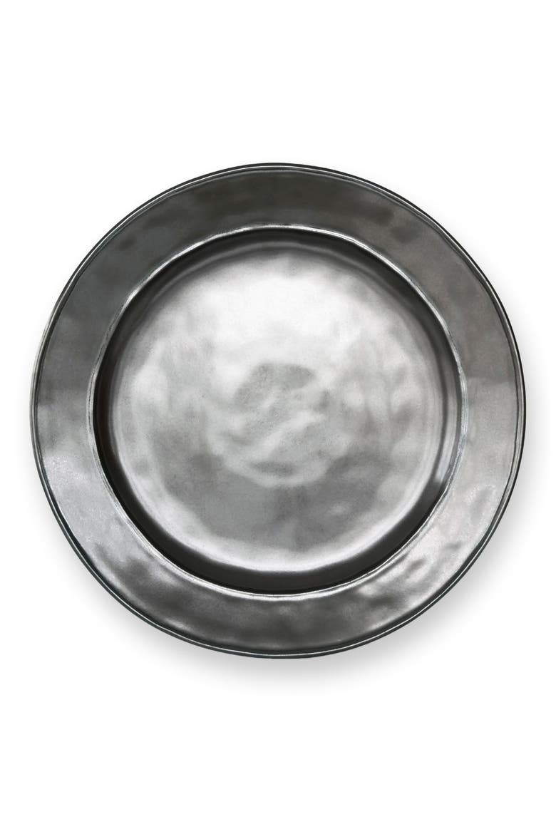 'Pewter' Stoneware Dinner Plate, Main, color, PEWTER