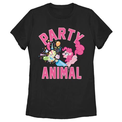 Women's My Little Pony Friendship is Magic Pinkie Pie Party Animal  Graphic T-Shirt