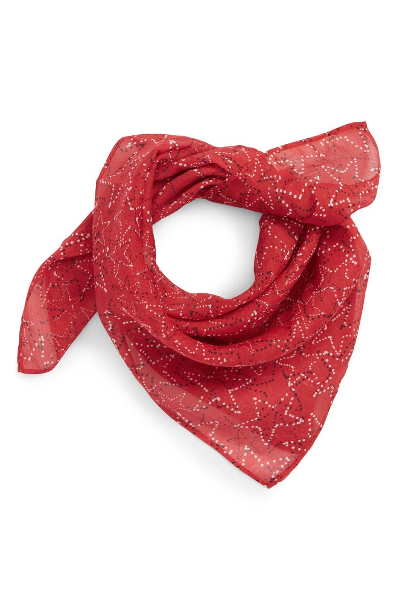 Treasure & Bond Star Print Square Scarf, Main, color, 
