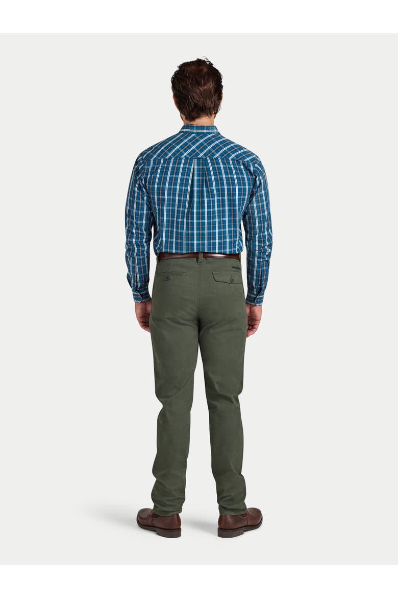 Long Sleeve Check Cotton Poplin Shirt, Alternate, color, Petrol