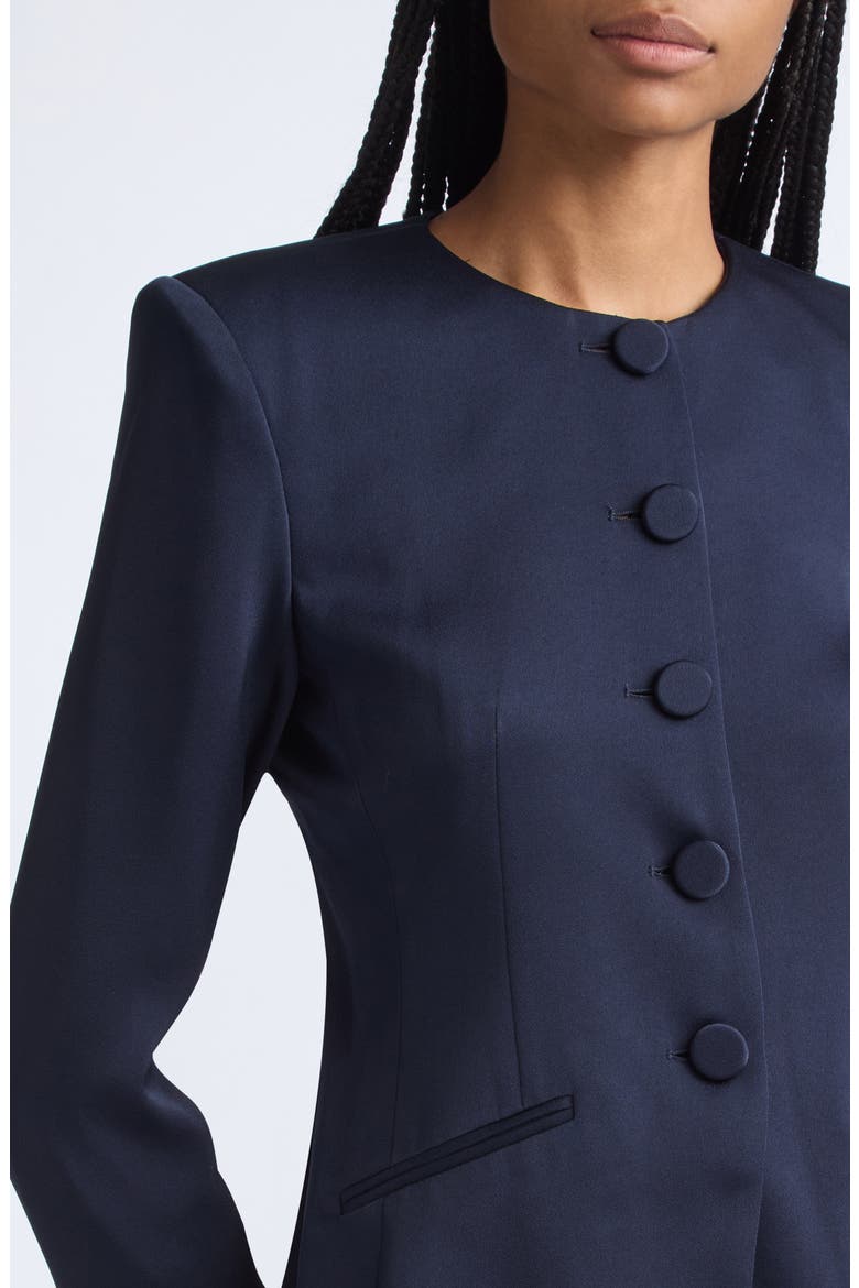 Wryllen Collarless Jacket, Alternate, color, NAVY