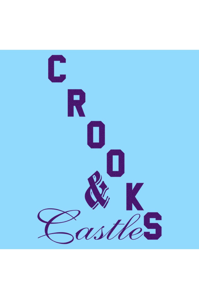 Men's Crooks & Castles Purple Big Bold Logo  Graphic T-Shirt, Alternate, color, Light Blue