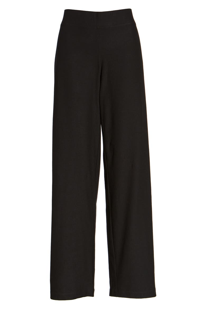 Straight Leg Crepe Pants, Alternate, color, BLACK