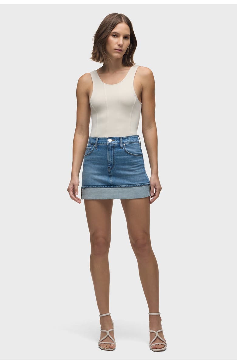 Hudson Jeans Cuff Mini Skirt, Alternate, color, Parkwood