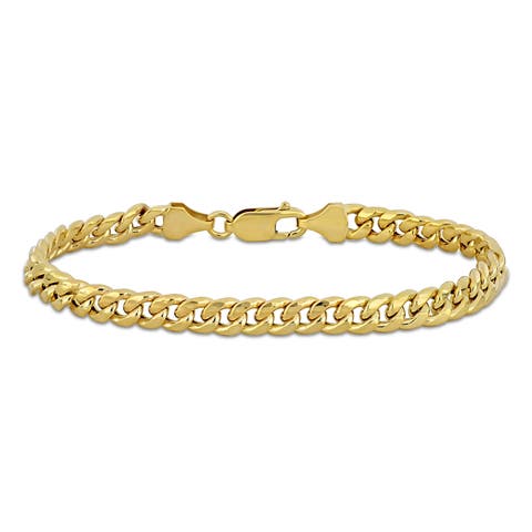 Miami Cuban Link Chain Bracelet 10k Gold