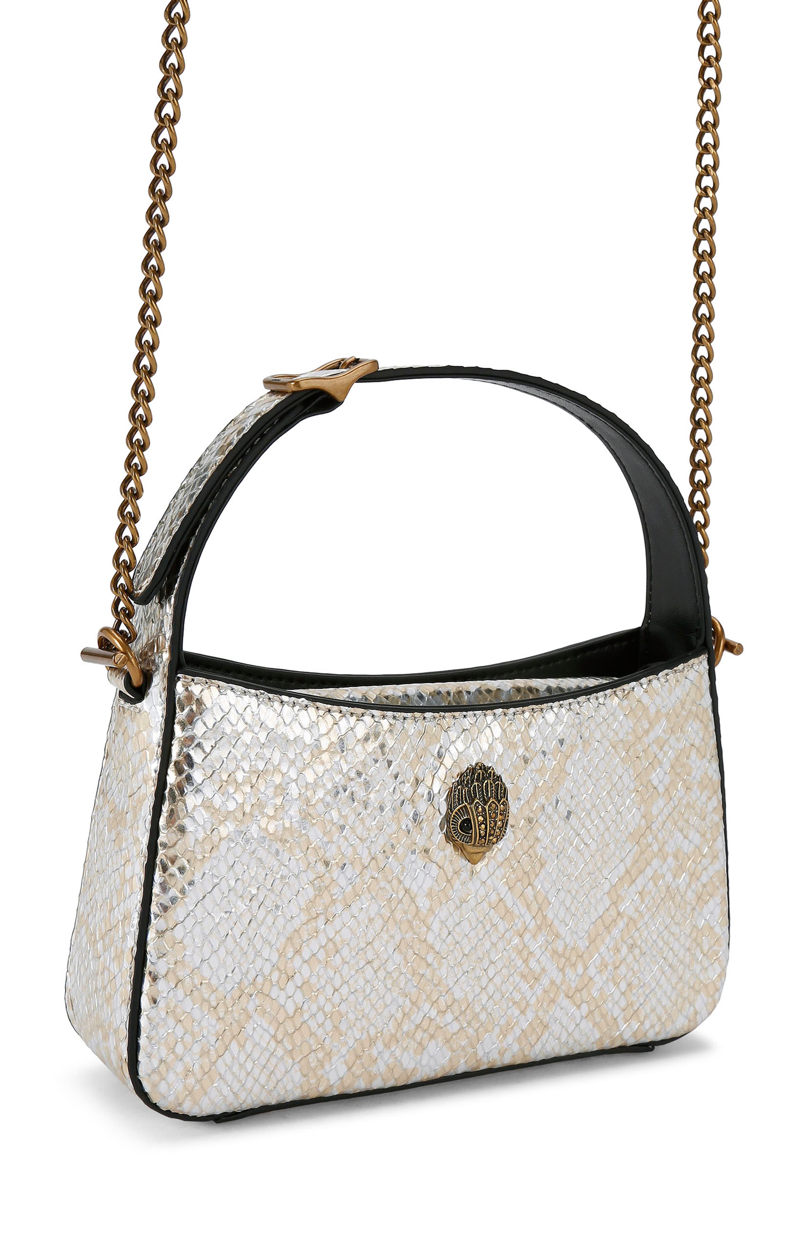 Kurt Geiger London Mini Bond Embossed Recycled Leather Top Handle Bag, Alternate, color, 
