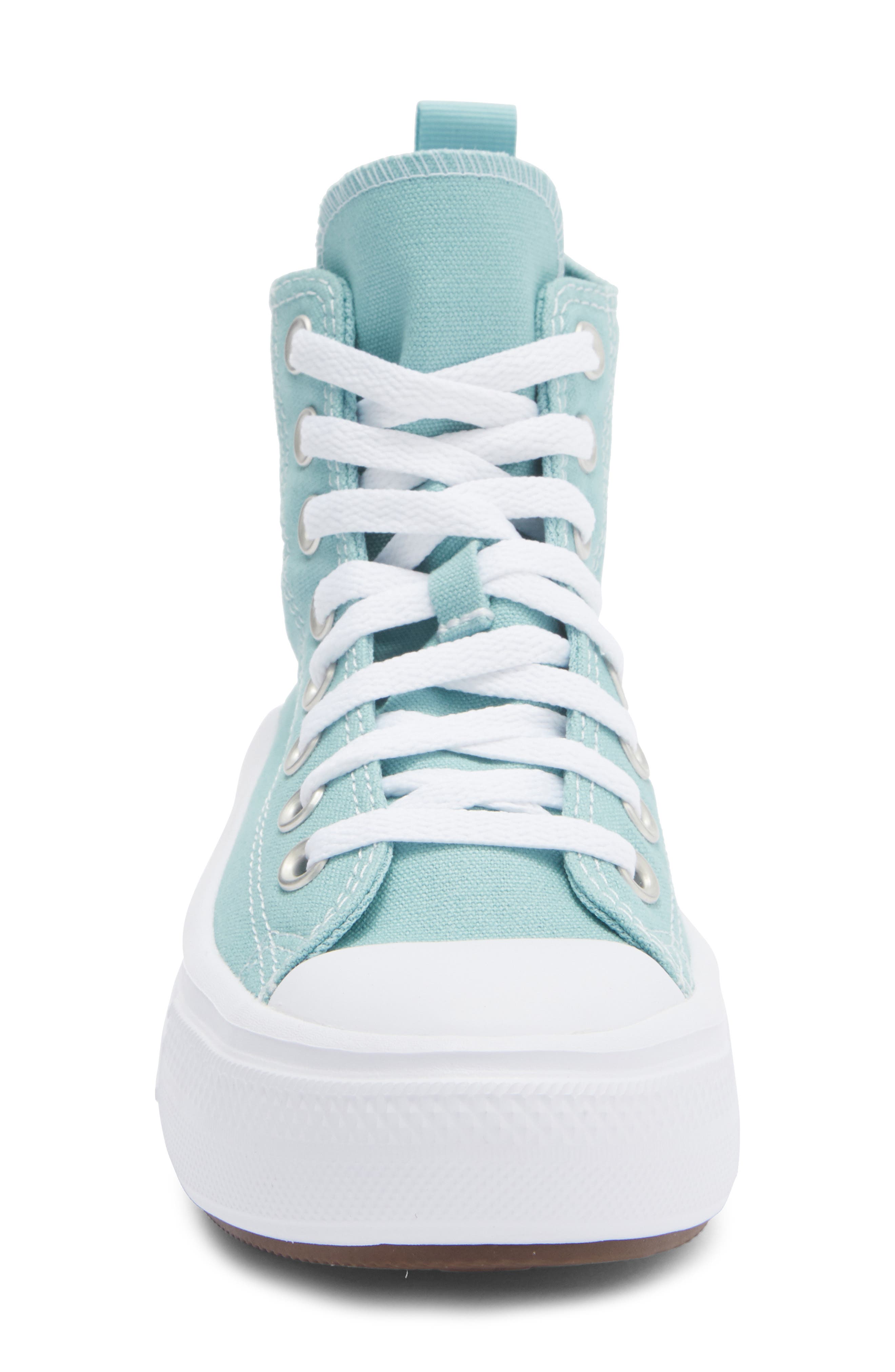 Converse Kids' Chuck Taylor<sup>®</sup> All Star<sup>®</sup> High Top Platform Sneaker, Alternate, color, Vernal Pool/ White/ Black