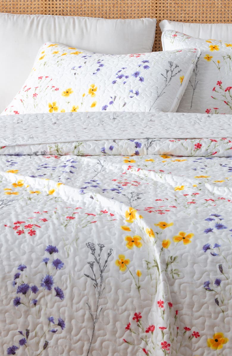 Woven & Weft Tiny Floral Quilt & Sham Set, Alternate, color, Wildflowers
