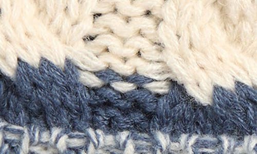 Capelli New York Kids' Stripe Cable Knit Pompom Beanie & Gloves Set In Green