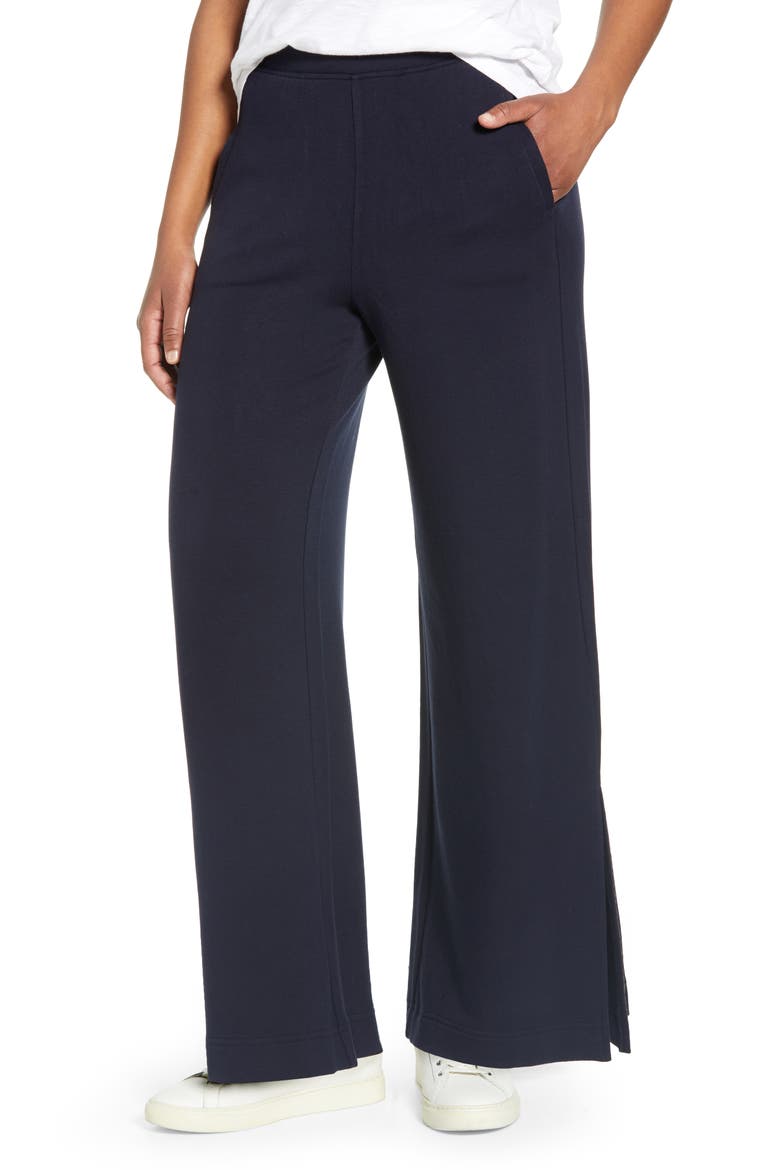Signaturesoft Plush Wide Leg Pants, Main, color, FOREVER NAVY