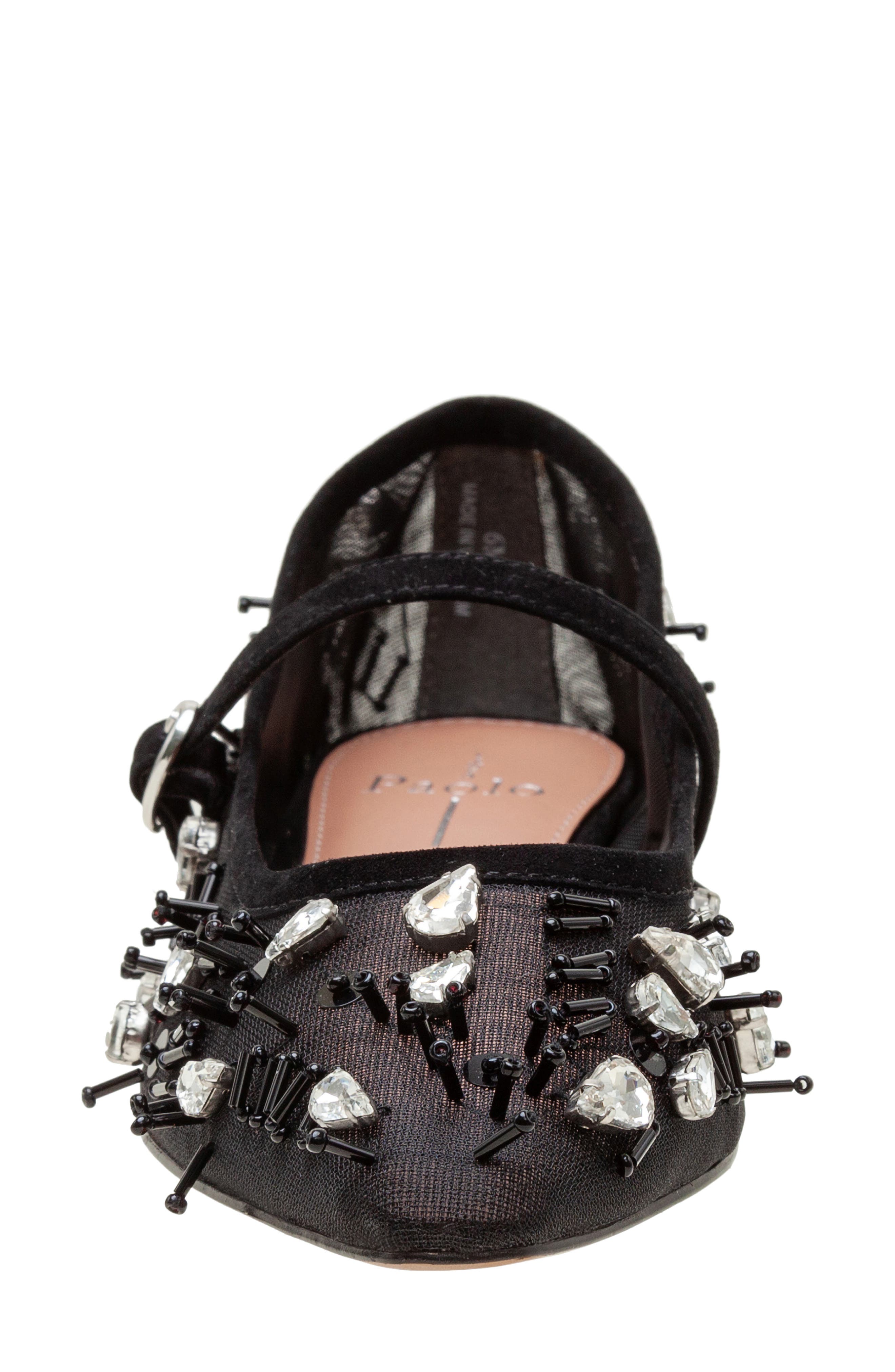 Linea Paolo Maison Embellished Mary Jane Flat, Alternate, color, Black