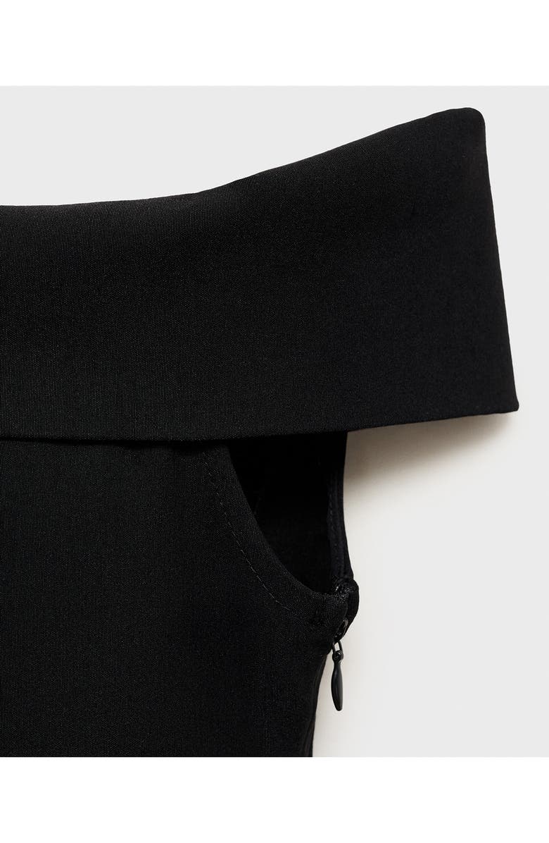 MANGO Strapless Sheath Dress, Alternate, color, Black