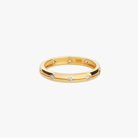 Sterling Silver 18k Gold Plated Sabrina Ring Holiday Gift Idea