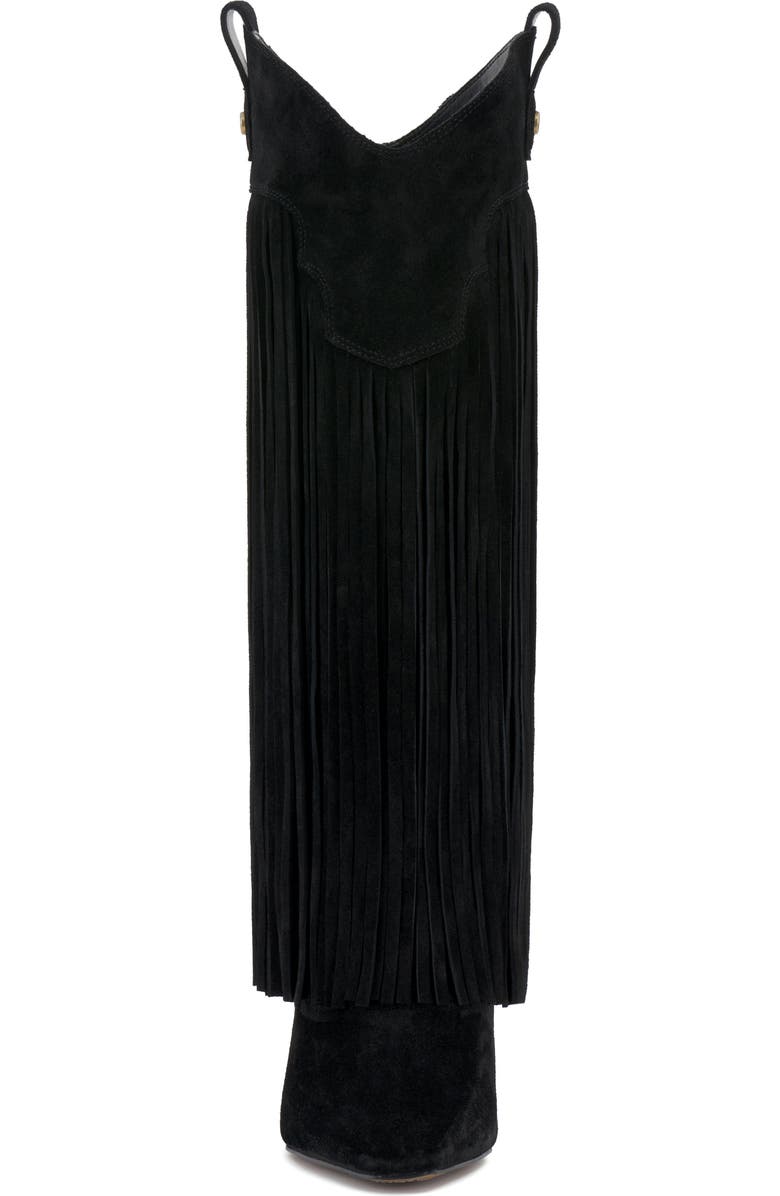 Vince Camuto Shela Pointed Toe Western Boot, Alternate, color, Black