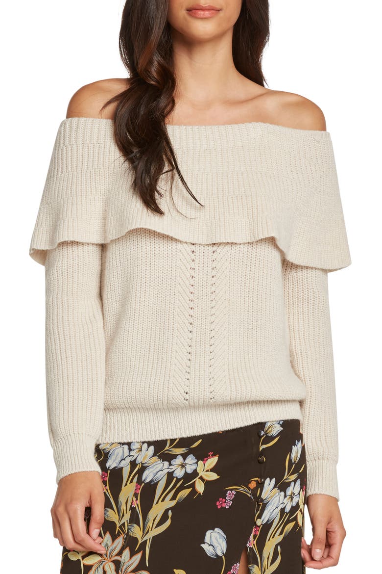 Off the Shoulder Sweater, Main, color, IVORY