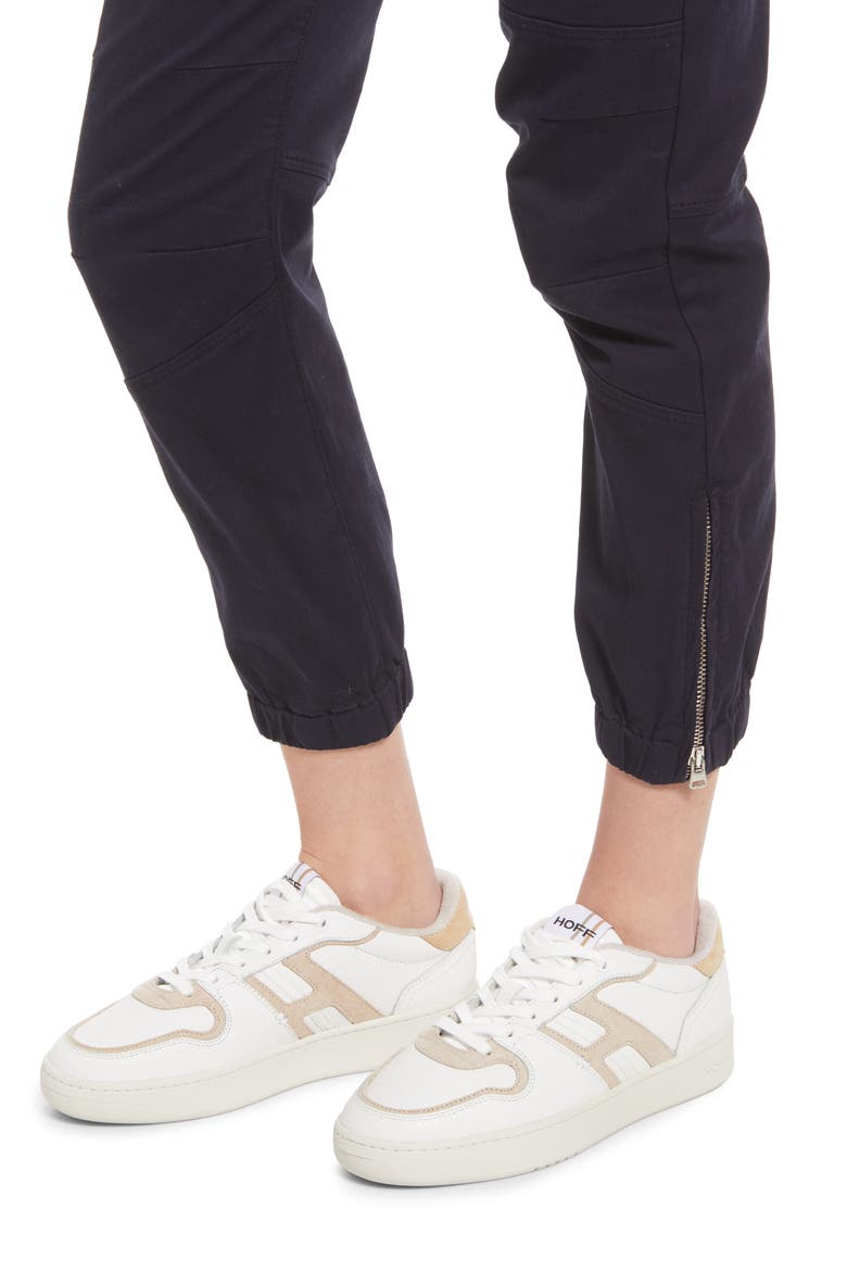 Trapunto Stitch Cuff Moto Pants, Alternate, color, WASHED NAVY