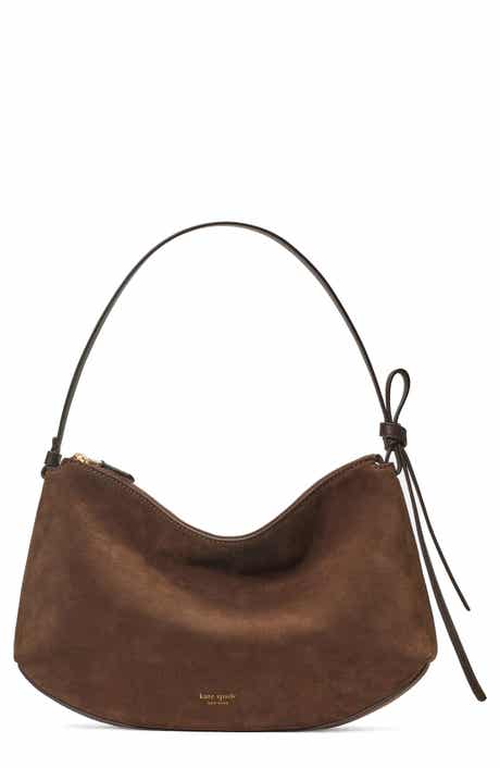 large loop suede shoulder bag