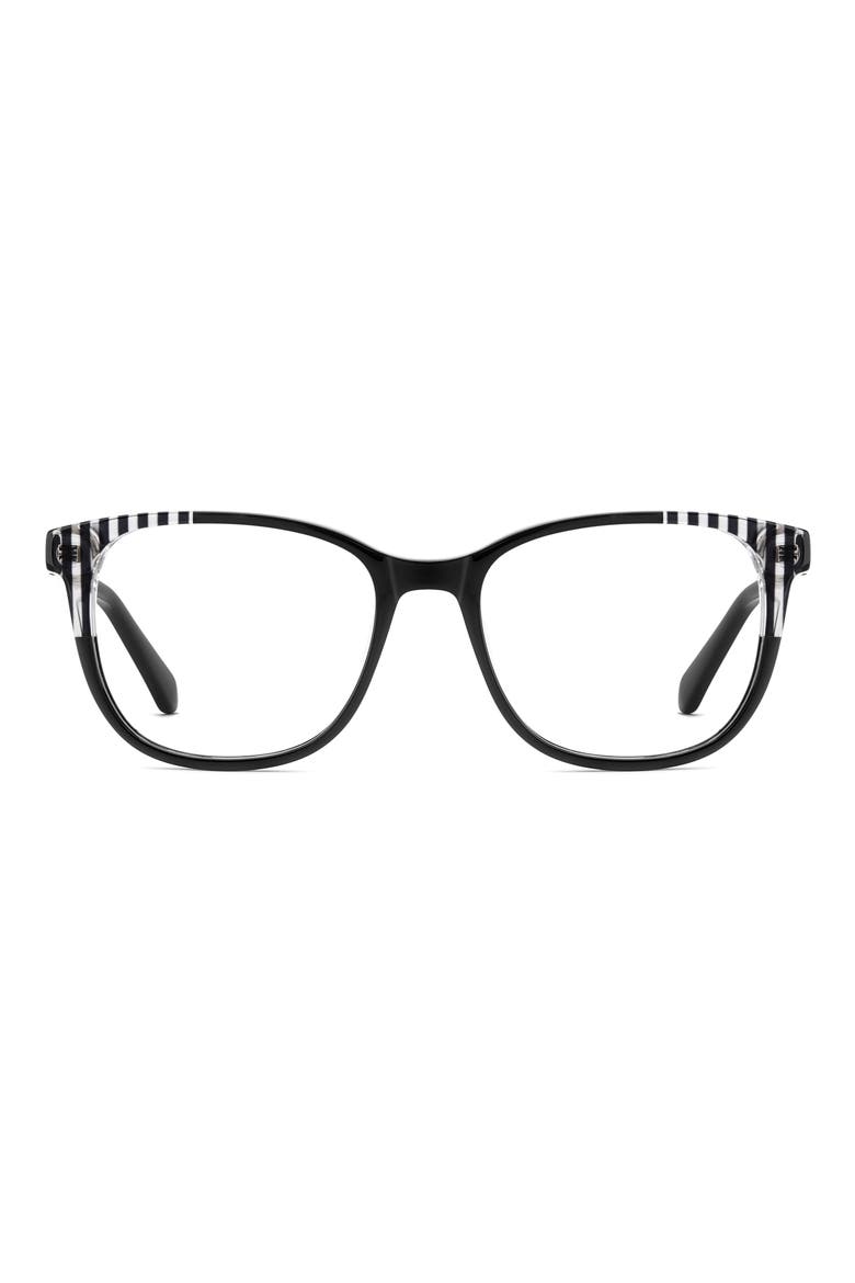joliet 51mm square optical glasses, Main, color, BLACK STRIPED CRYSTAL