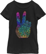 Lost Gods Girl's Lost Gods Rainbow Henna Peace Graphic T-Shirt