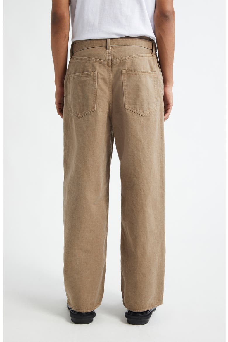 Belted Denim Pants, Alternate, color, BEIGE