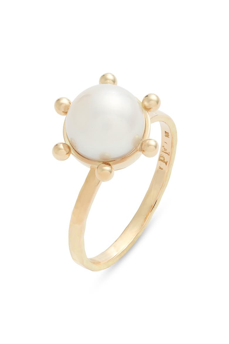Bubble Cultured Pearl Ring, Main, color, 14K YELLOW GOLD/ PEARL